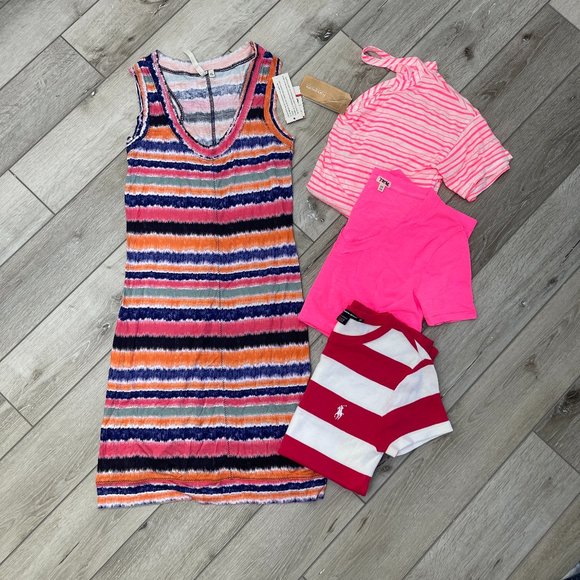 XS Pink Summer Bundle Tops - Picture 1 of 14